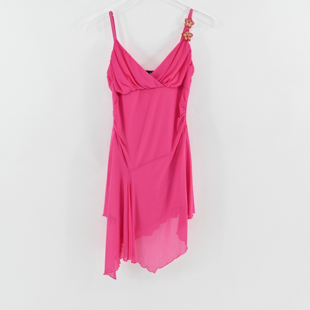 Dolls Kill Delias Mermaid Kisses Mini Dress Size L Pink Asymmetrical Going Out‎ - Picture 2 of 14